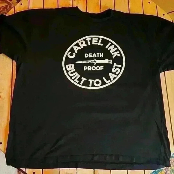 Cartel Ink 3xl Black T Built to Last Death Proof ☠️ - Picture 2 of 5